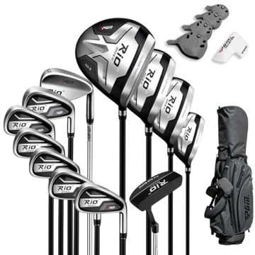 PGM Men's 12-Piece Golf Set: Titanium & Graphite for Beginners