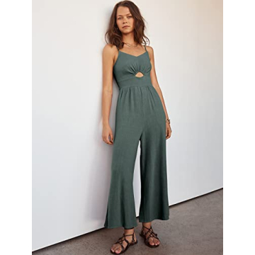 Trendy ANRABESS Summer Jumpsuit for Women in Gray Blue