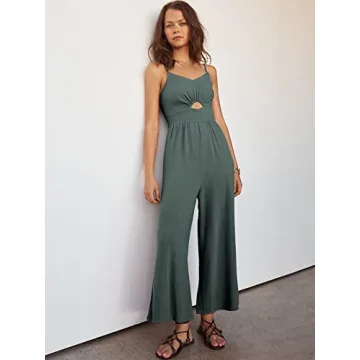 Trendy ANRABESS Summer Jumpsuit for Women in Gray Blue