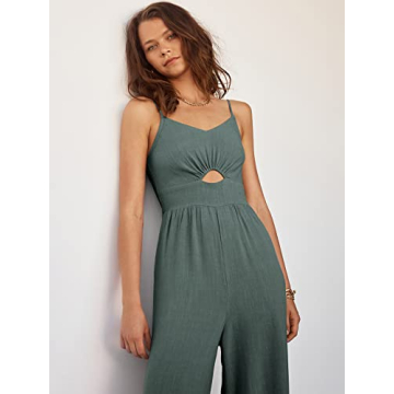 Trendy ANRABESS Summer Jumpsuit for Women in Gray Blue
