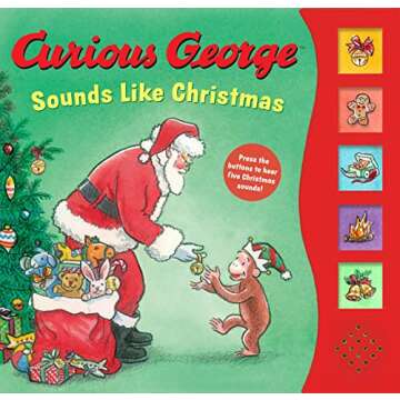 Curious George Sounds Like Christmas Sound Book for Kids - Interactive Holiday Fun!