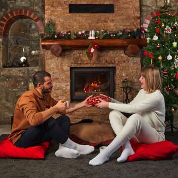 GoWith Natural 97% Cotton Crew Socks - Comfortable Unisex Wear