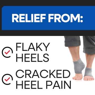 Moisturizing Socks for Women & Men | Aloe Vera Cracked Heel Treatment | Foot Callus Remover | Aloe Socks for Cracked Heels & Dry Cracked Feet | Lotion Infused Gel Heel Socks (Large - 3 Pairs)