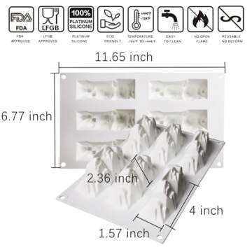 OCPO KITCHEN Silicone Molds for Baking 3D Cakes