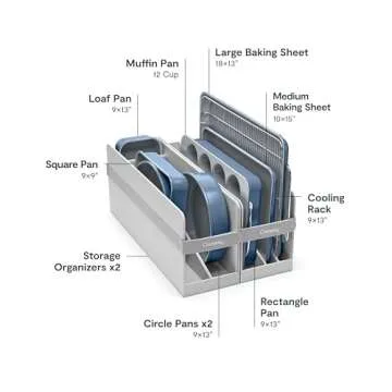 Caraway Nonstick Ceramic Bakeware Set (11 Pieces) - Baking Sheets, Assorted Baking Pans, Cooling Rack, & Storage - Aluminized Steel Body - Non Toxic, PTFE & PFOA Free - Slate
