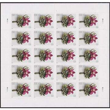 USPS Contemporary Boutonniere Wedding Stamps - 20 Forever Stamps Sheet