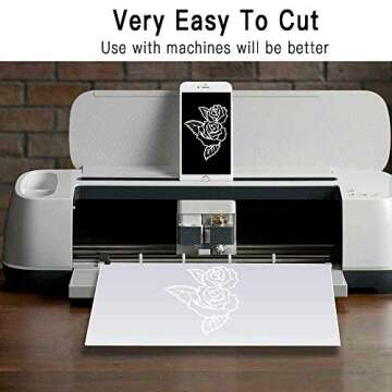 EGOSKY 15 Pack 6 Mil Mylar Sheets, 12 x 12inch Clear Blank PET Blank Stencil Material, Make Your Own Stencil Compatible Vinyl Cutting Maching