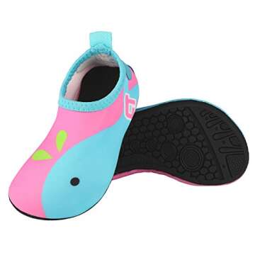 TAGVO Baby Boys Girls Water Shoes, Non-Slip Swim Shoes Barefoot Skin Aqua Socks for Beach Swim Pool Toddler Kids