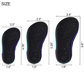 TAGVO Baby Boys Girls Water Shoes, Non-Slip Swim Shoes Barefoot Skin Aqua Socks for Beach Swim Pool Toddler Kids