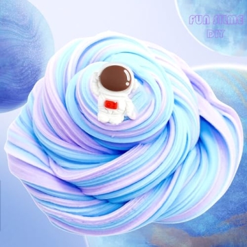 Blue Cake Slime Kit for Kids - Non Sticky & Super Soft