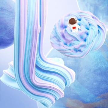 Blue Cake Slime Kit for Kids - Non Sticky & Super Soft