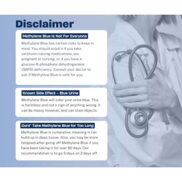 Methylene Blue Capsules with Glycine and Collagen for Longevity