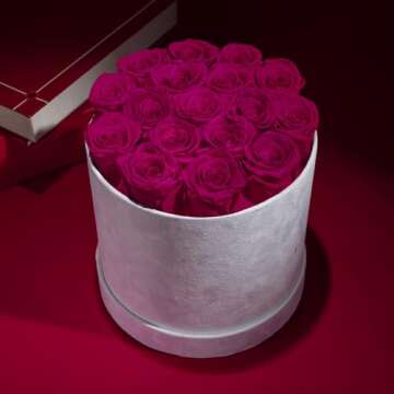 Forever Real Preserved Roses in Suede Box - Lasting Beauty