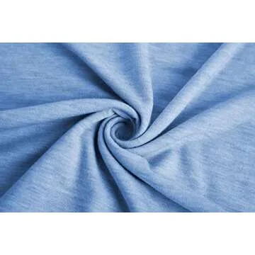 Womens T Shirt Short Sleeve Crew Neck Basic Color Block Tee Tops Blue