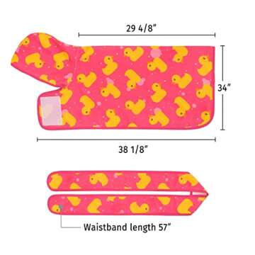 HDE Dog Bathrobe Super Absorbent Quick Drying Towel with Hood for All Dog Breeds Sizes S-XXL - Pink ...