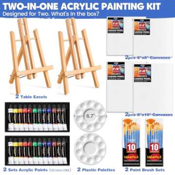 Acrylic Paint Set for Kids & Adults - 52 pcs Kit