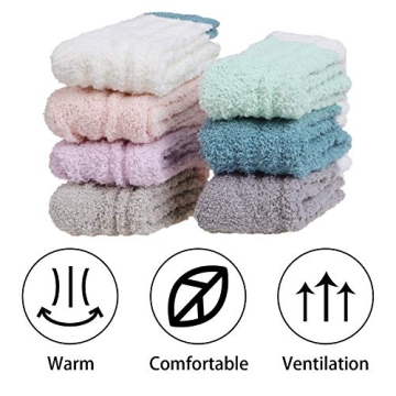Warm Cozy Women's Fuzzy Socks Holiday Gift Set - 7 Pairs