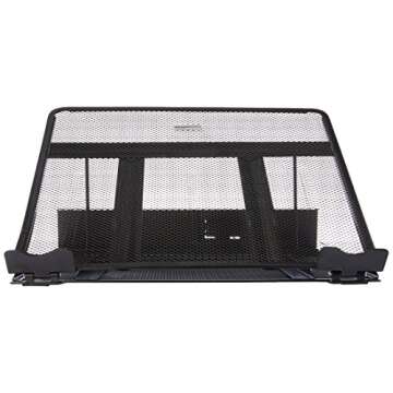 Amazon Basics Ventilated Adjustable Laptop Computer Holder Desk Stand, Black