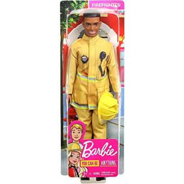 Barbie Careers Ken Firefighter Doll for Imaginative Play