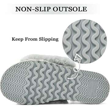 Fluffy Open Toe Slippers For Women Indoor Memory Foam, Comfy Fuzzy Womens Summer House Slippers Non-slip, Soft Faux Fur Slip-on Woman Home Bedroom Slippers