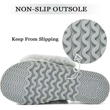Fluffy Open Toe Slippers For Women Indoor Memory Foam, Comfy Fuzzy Womens Summer House Slippers Non-slip, Soft Faux Fur Slip-on Woman Home Bedroom Slippers