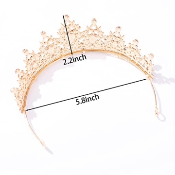 Gold Tiara with Pink Crystals - Exquisite Crown Accessory