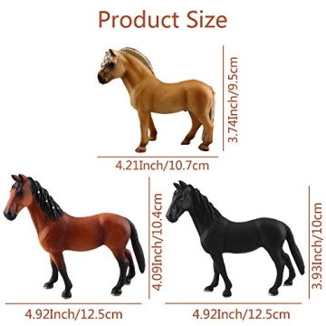 Toymany 6PCS Realistic Horse Figurine Set for Kids