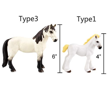 Toymany 6PCS Realistic Horse Figurine Set for Kids