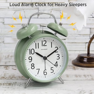 Peakeep Loud Alarm Clock for Heavy Sleepers