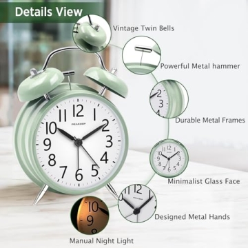 Peakeep Loud Alarm Clock for Heavy Sleepers