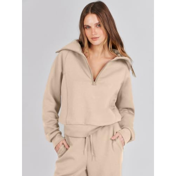ANRABESS Women 2-Piece Oversized Sweatsuit Fall 2024