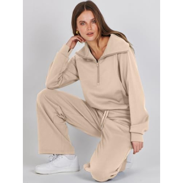ANRABESS Women 2-Piece Oversized Sweatsuit Fall 2024
