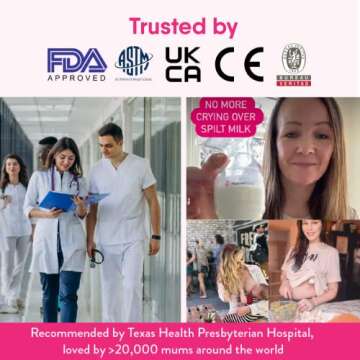 NatureBond Manual Breast Pump Standard Kit, +Lid +Pouch, 3.4oz | Silicone Breastfeeding Pump, Extractor de Leche, Nursing Pump