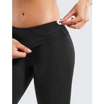 CRZ YOGA Women's Butterluxe Super High Waisted Workout Leggings 28 Inches -Over Belly Buttery Soft Full Length Yoga Pants Black Small