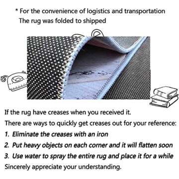 KRTGOOD Moon Phase Area Rug 3x5 Lunar Tarot Astrology Rugs for Bedroom Boho Celestial Mat