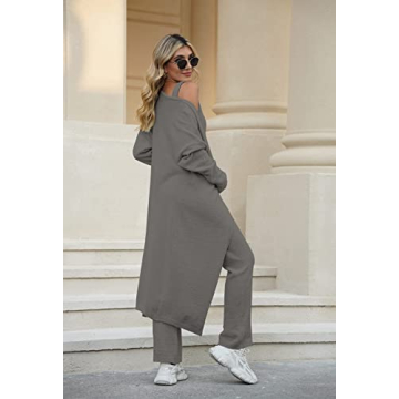 Linsery Fleece Sexy Lounge 3-Piece Pajamas Set - Women Cozy Comfort