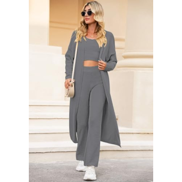 Linsery Fleece Sexy Lounge 3-Piece Pajamas Set - Women Cozy Comfort