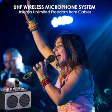 Wireless XLR Transmitter & Receiver: UHF Wireless Microphone System for 262ft Range, 8-Hours Battery, Wireless Microphone Adapter for Condenser/Dynamic Mics, Mixers, PA System, Guitar