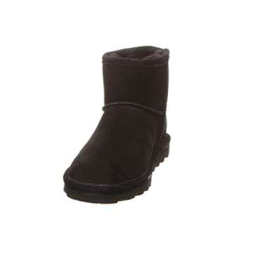 BEARPAW Women's Alyssa Black Size 7 | Women's Ankle Boot | Women's Slip On Boot | Comfortable Winter Boot