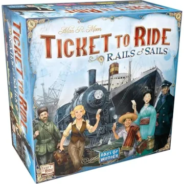 Ticket to Ride Rails & Sails Board Game - Train Route-Building Strategy Game, Fun Family Game for Ki...