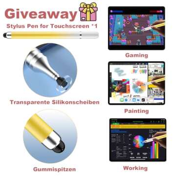 KeoPuals Acrylic Tablet Stand for Desk Clear Stand for Ipad Holder with 360 Rotatable Base Compatibl...