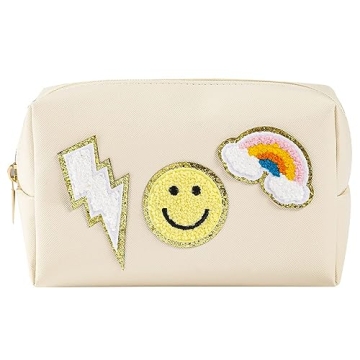 WALONER Preppy Cosmetic Bag Waterproof for Travel