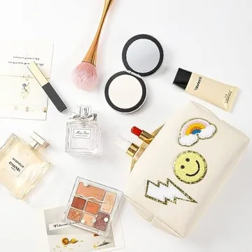 WALONER Preppy Cosmetic Bag Waterproof for Travel