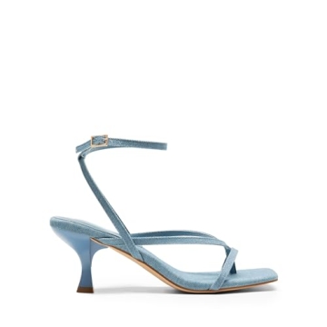 Stylish DREAM PAIRS Kitten Low Strappy Heels for Women