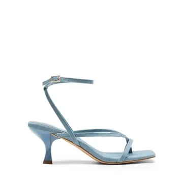 Stylish DREAM PAIRS Kitten Low Strappy Heels for Women