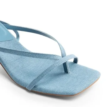 Stylish DREAM PAIRS Kitten Low Strappy Heels for Women