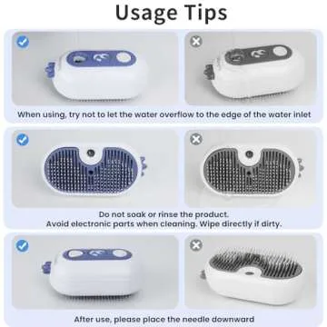 Bobopal Cat Steam Brush,3 In 1 Cat Brush for Shedding,Self-Cleaning Cat Dog Grooming Brush,Steamy Pet Brush for Long & Short Haired Cats & Dogs Hair Removal Comb with Water Tank Anti-Static