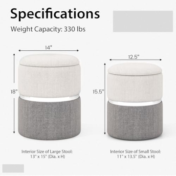 Stylish Giantex Nesting Ottomans Set - Storage & Comfort