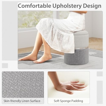 Stylish Giantex Nesting Ottomans Set - Storage & Comfort