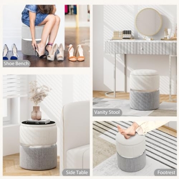 Stylish Giantex Nesting Ottomans Set - Storage & Comfort